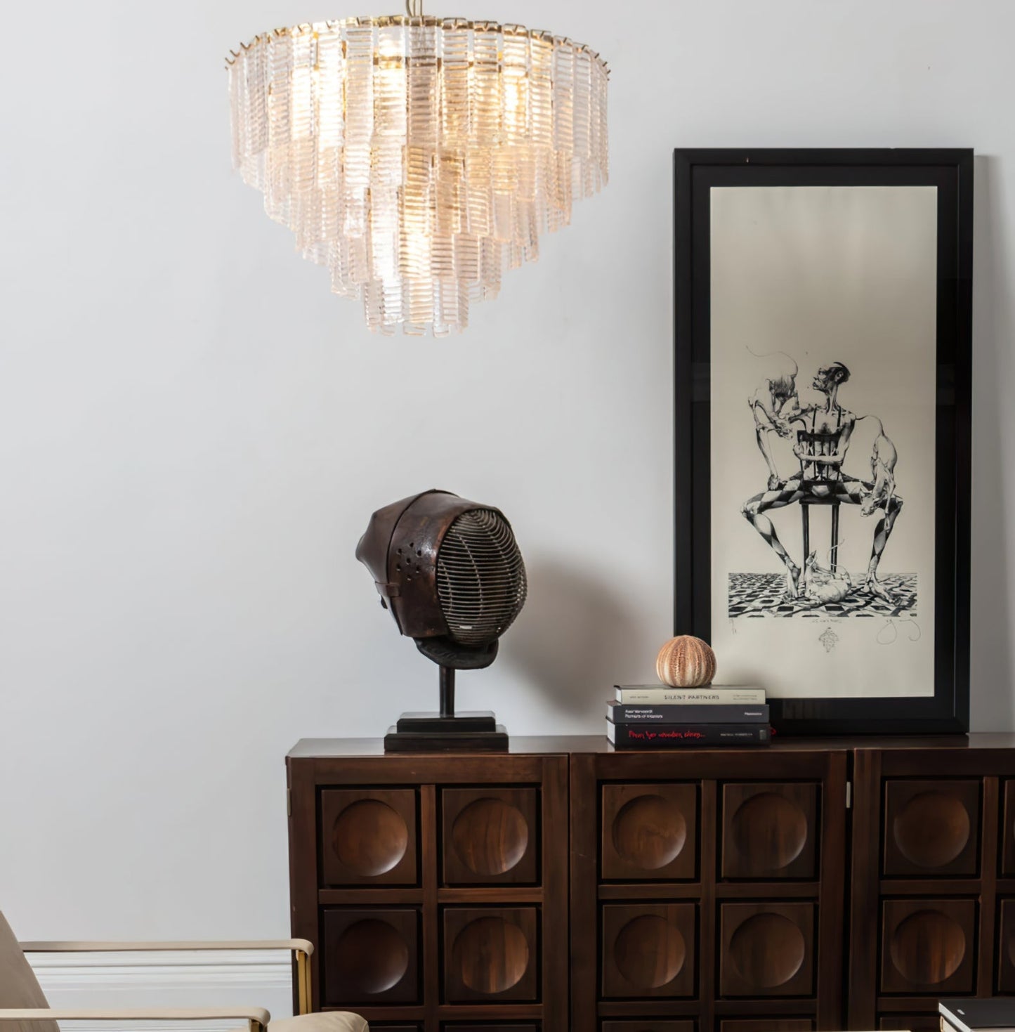Opalora Pink Murano Chandelier - YIOSI