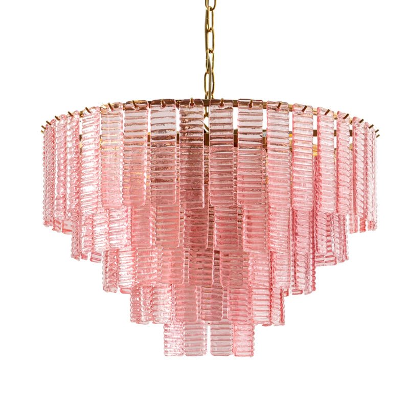 Opalora Pink Murano Chandelier - YIOSI