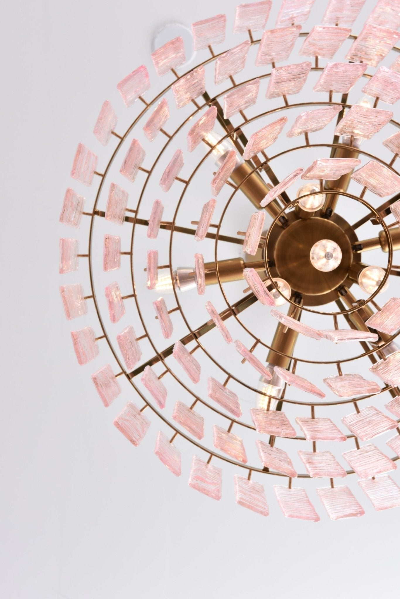 Opalora Pink Murano Chandelier - YIOSI