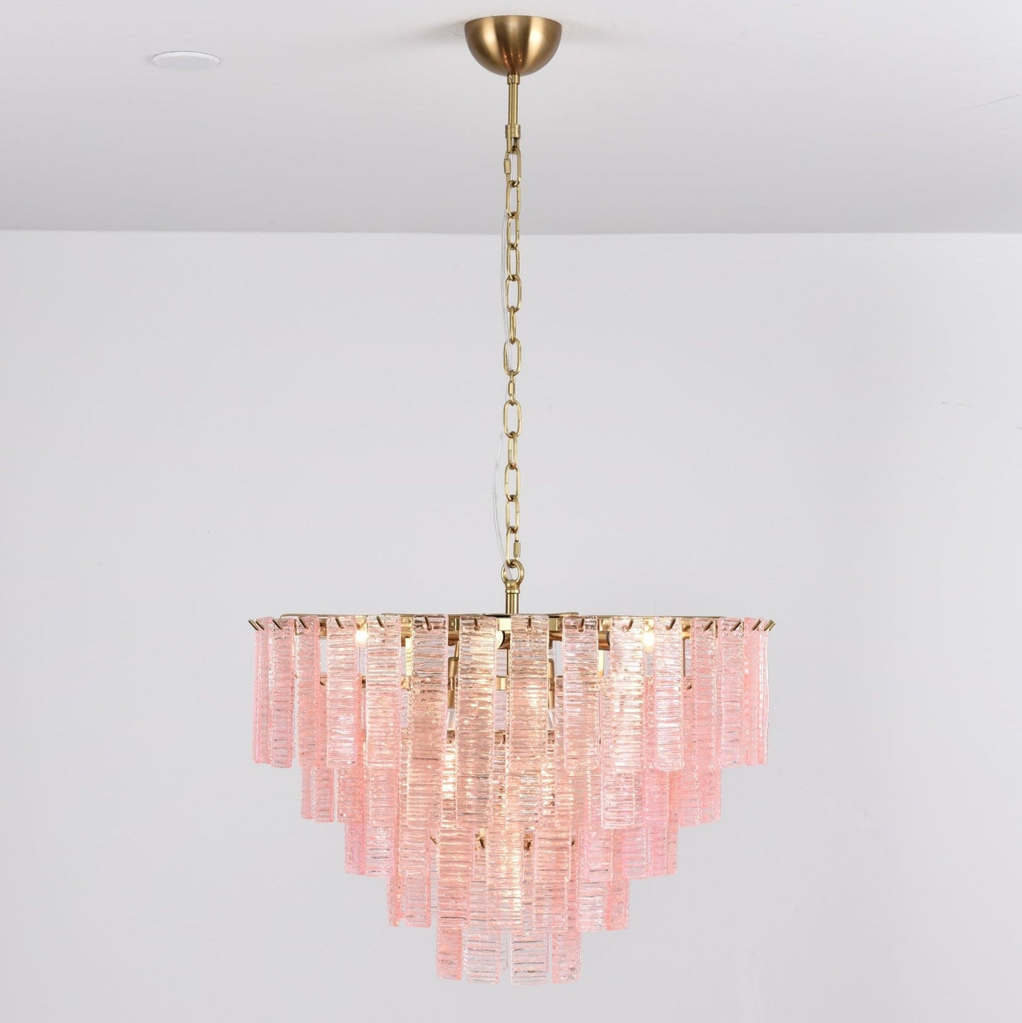 Opalora Pink Murano Chandelier - YIOSI