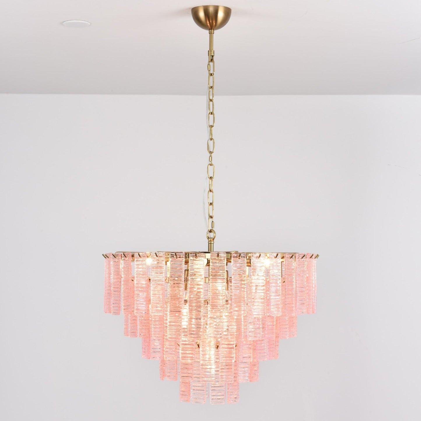 Opalora Pink Murano Chandelier - YIOSI