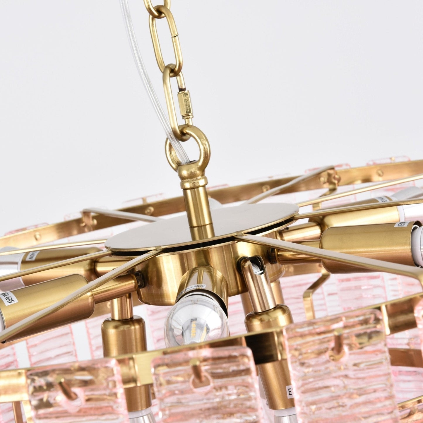Opalora Pink Murano Chandelier - YIOSI
