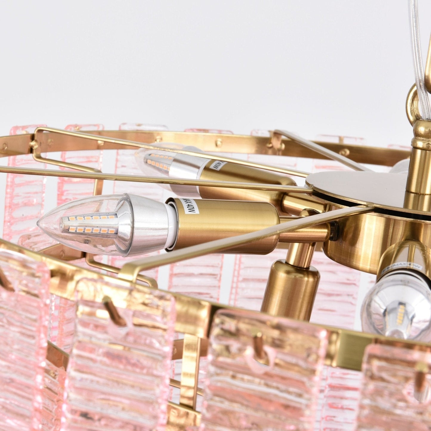 Opalora Pink Murano Chandelier - YIOSI