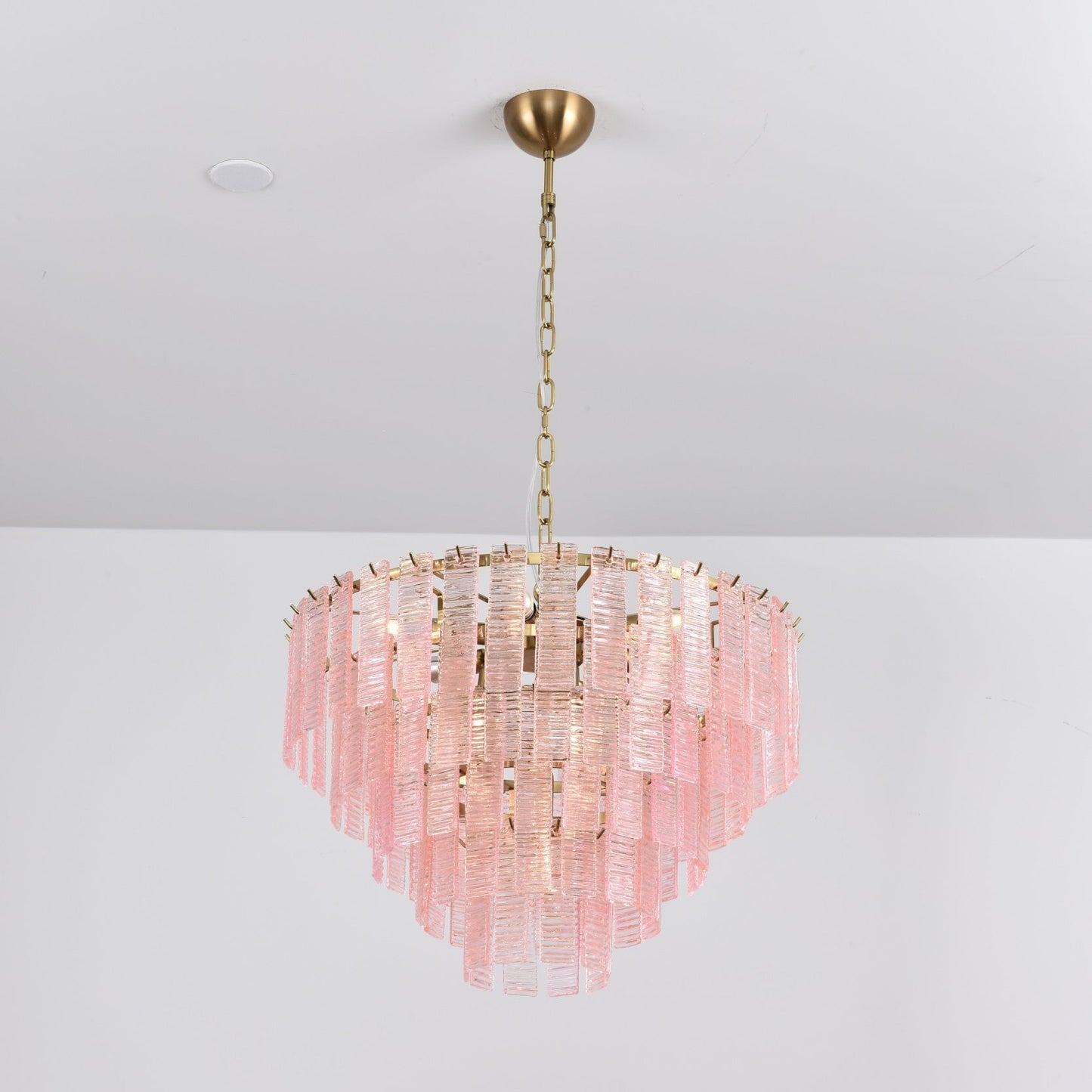 Opalora Pink Murano Chandelier - YIOSI