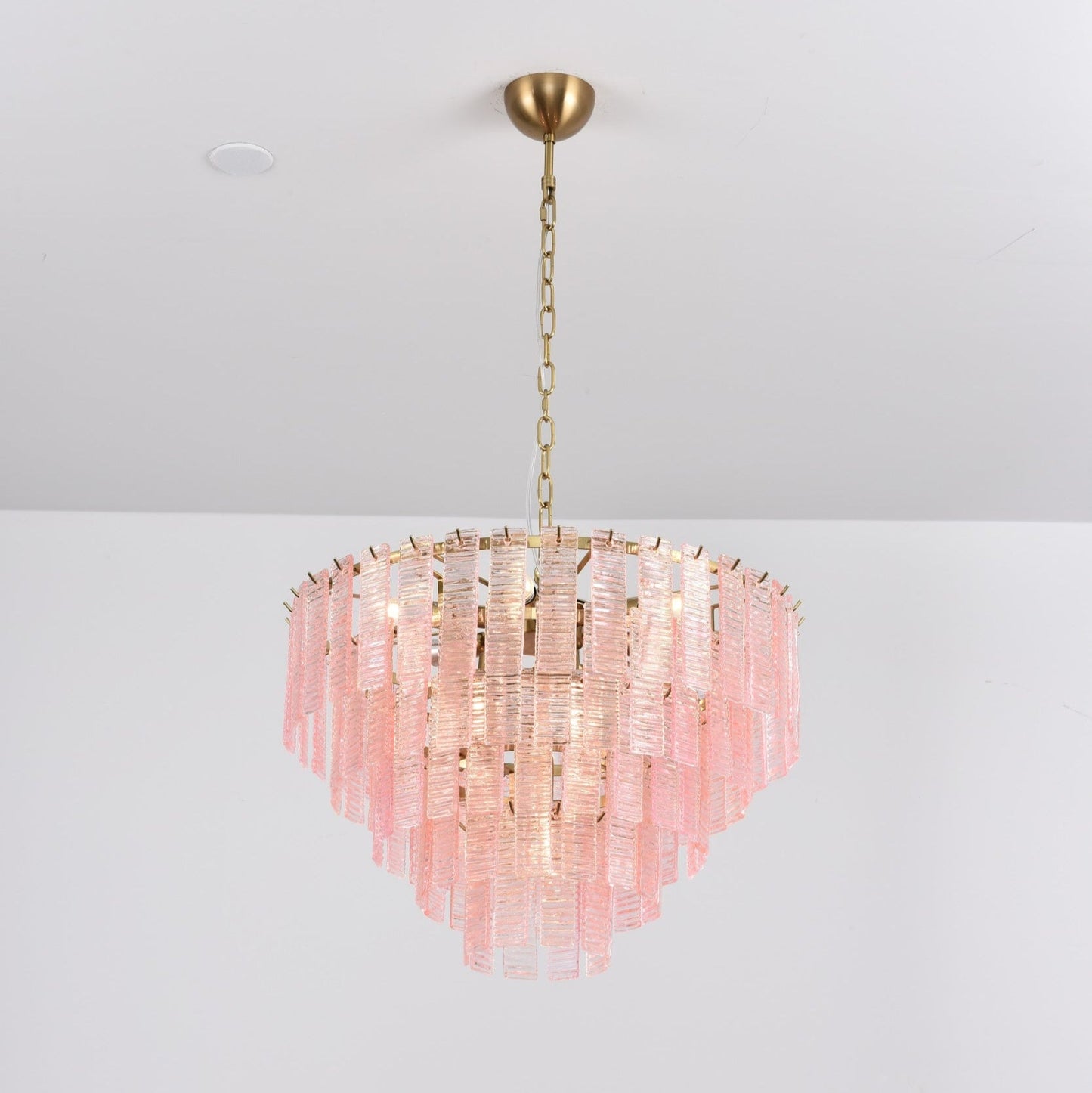 Opalora Pink Murano Chandelier - YIOSI
