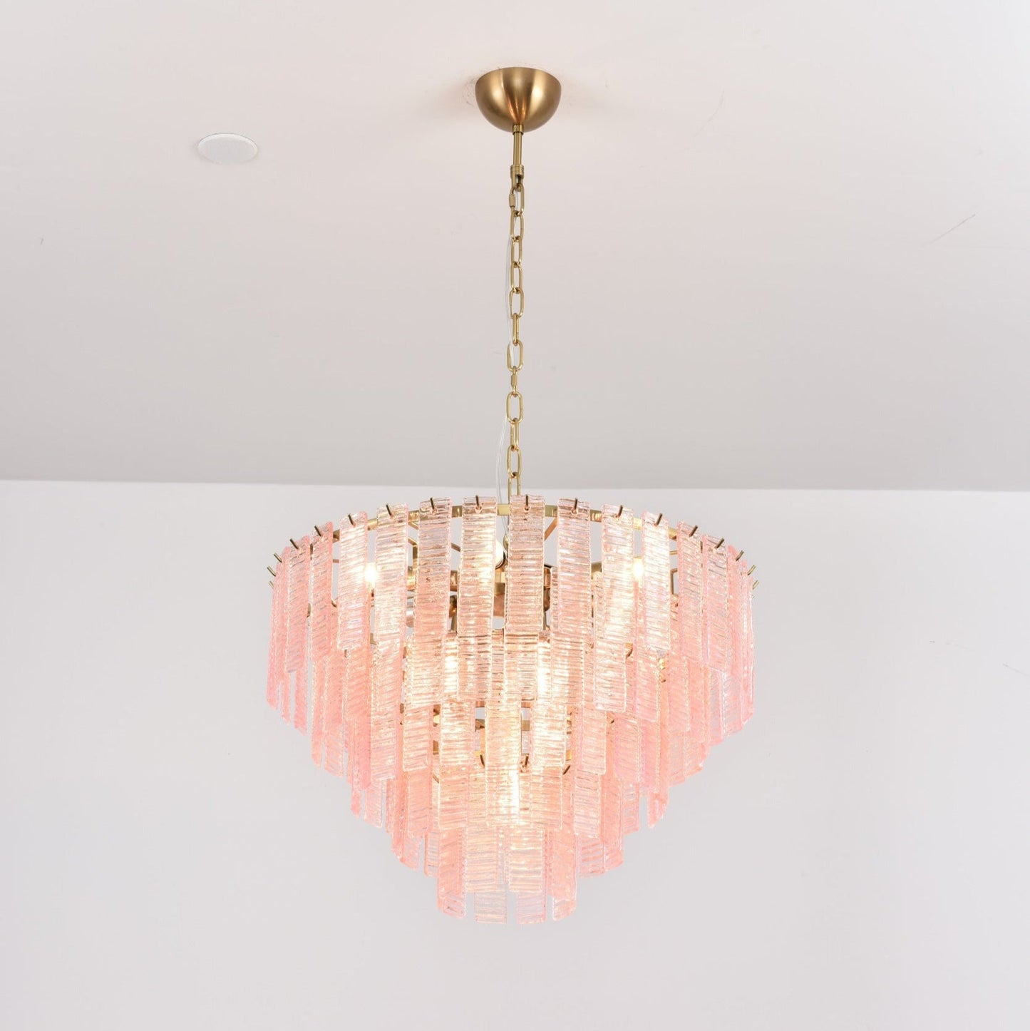 Opalora Pink Murano Chandelier - YIOSI