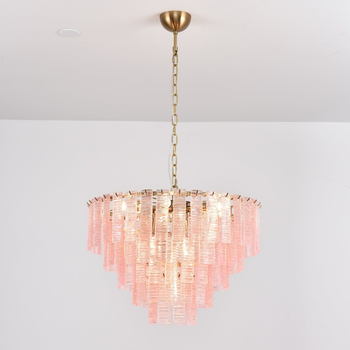 Opalora Pink Murano Chandelier - YIOSI