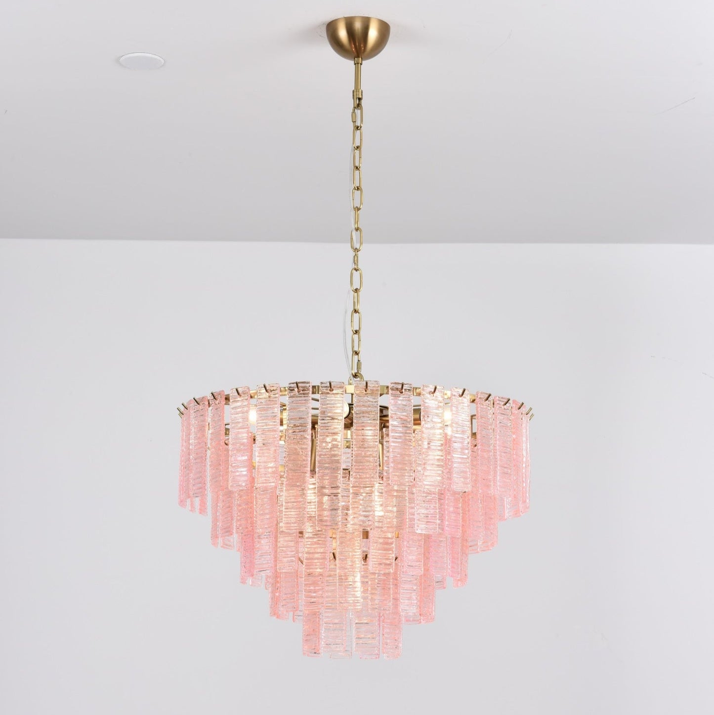 Opalora Pink Murano Chandelier - YIOSI