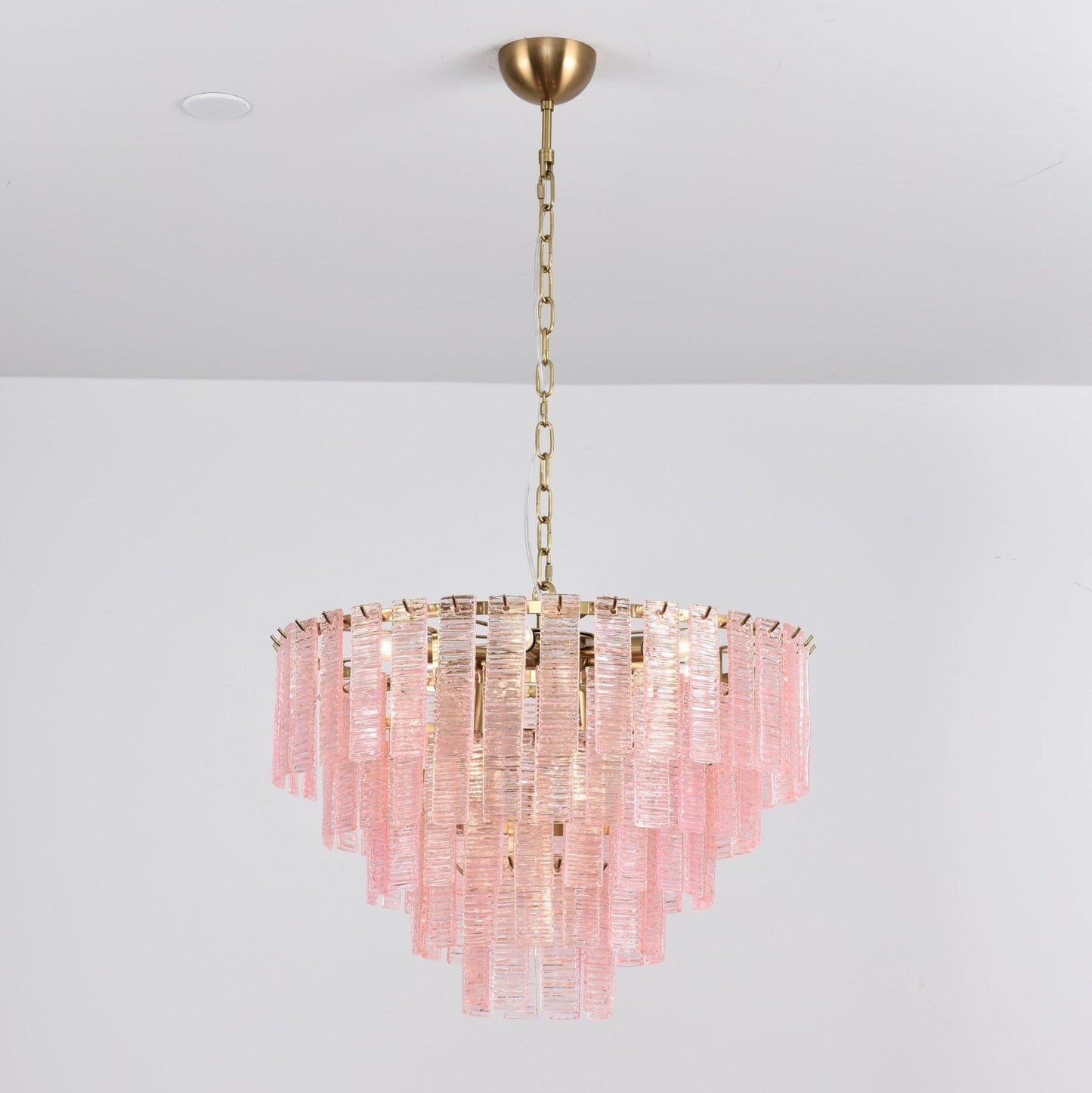 Opalora Pink Murano Chandelier - YIOSI