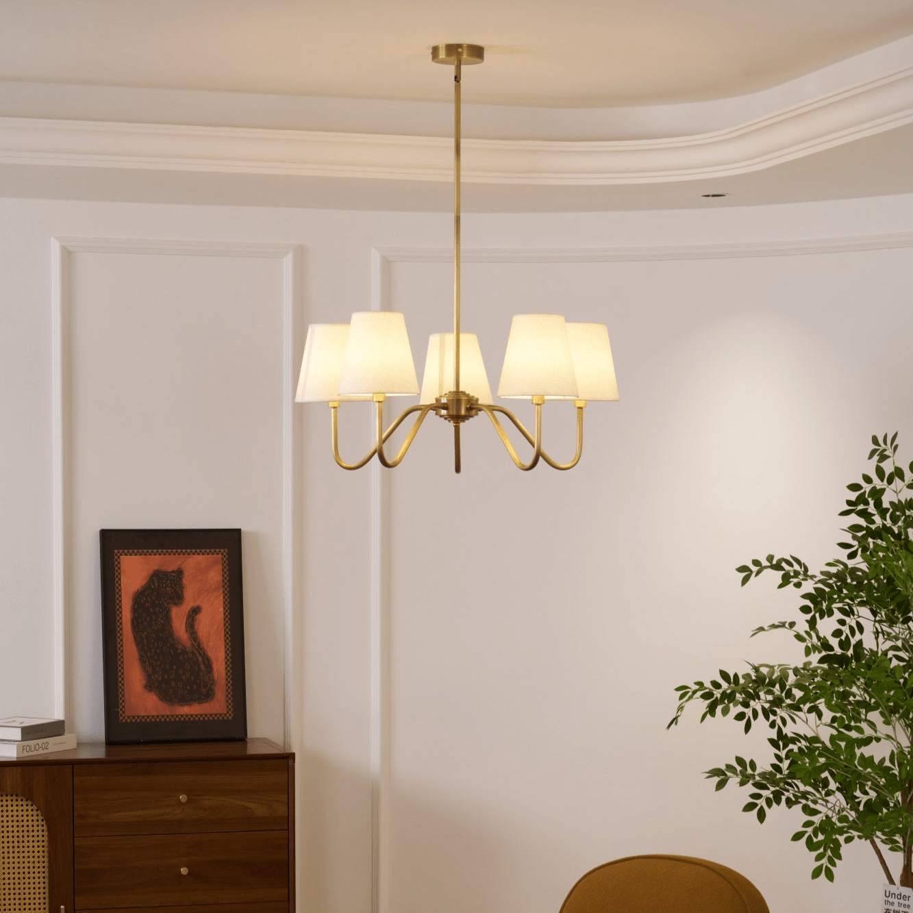 Opaluxe Brass Chandelier - YIOSI