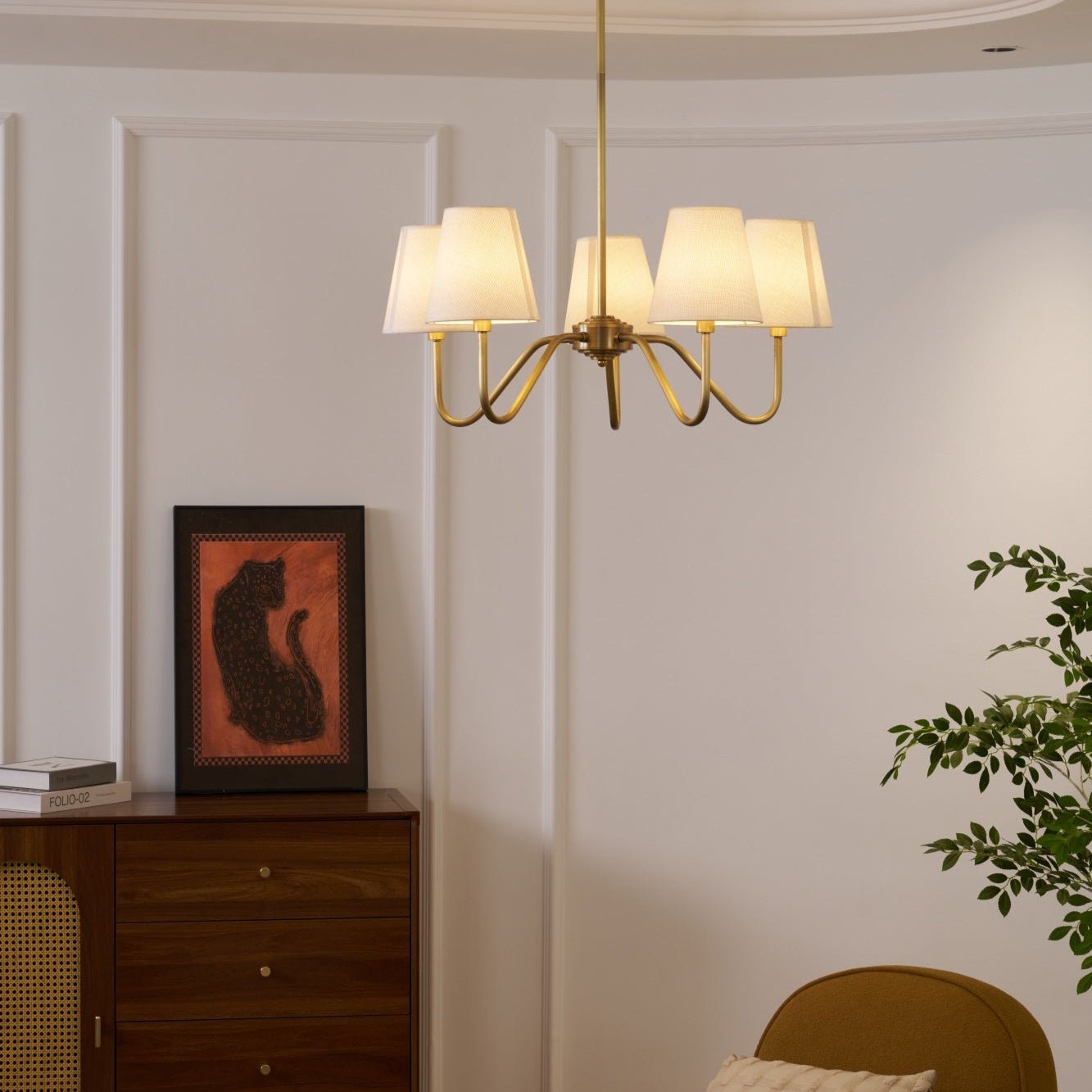 Opaluxe Brass Chandelier - YIOSI