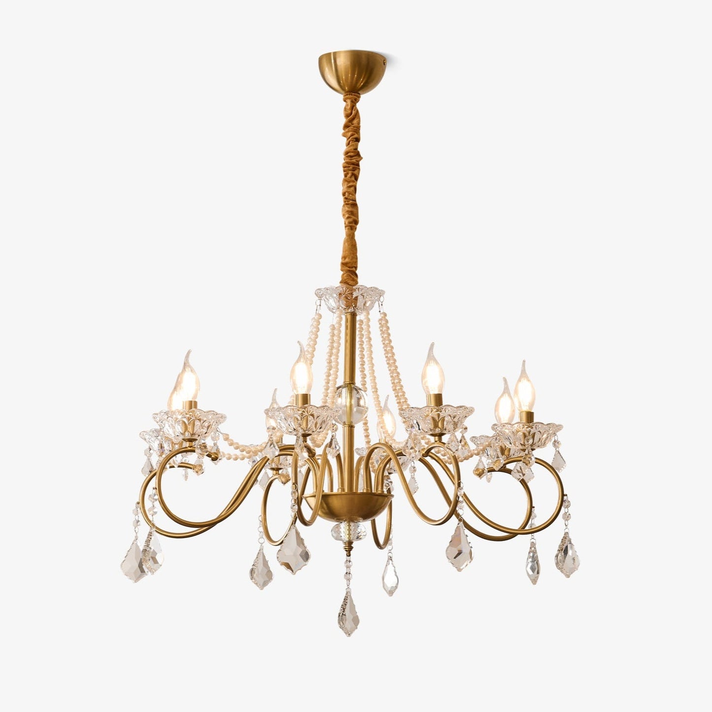 Opulent Pearl Crystal Chandelier - YIOSI
