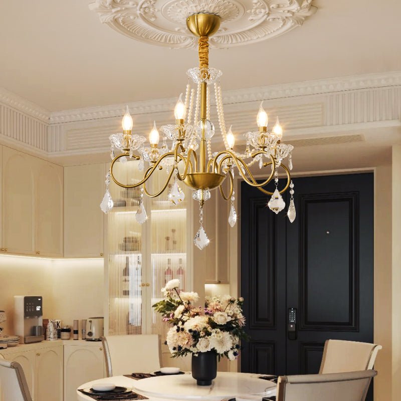 Opulent Pearl Crystal Chandelier - YIOSI