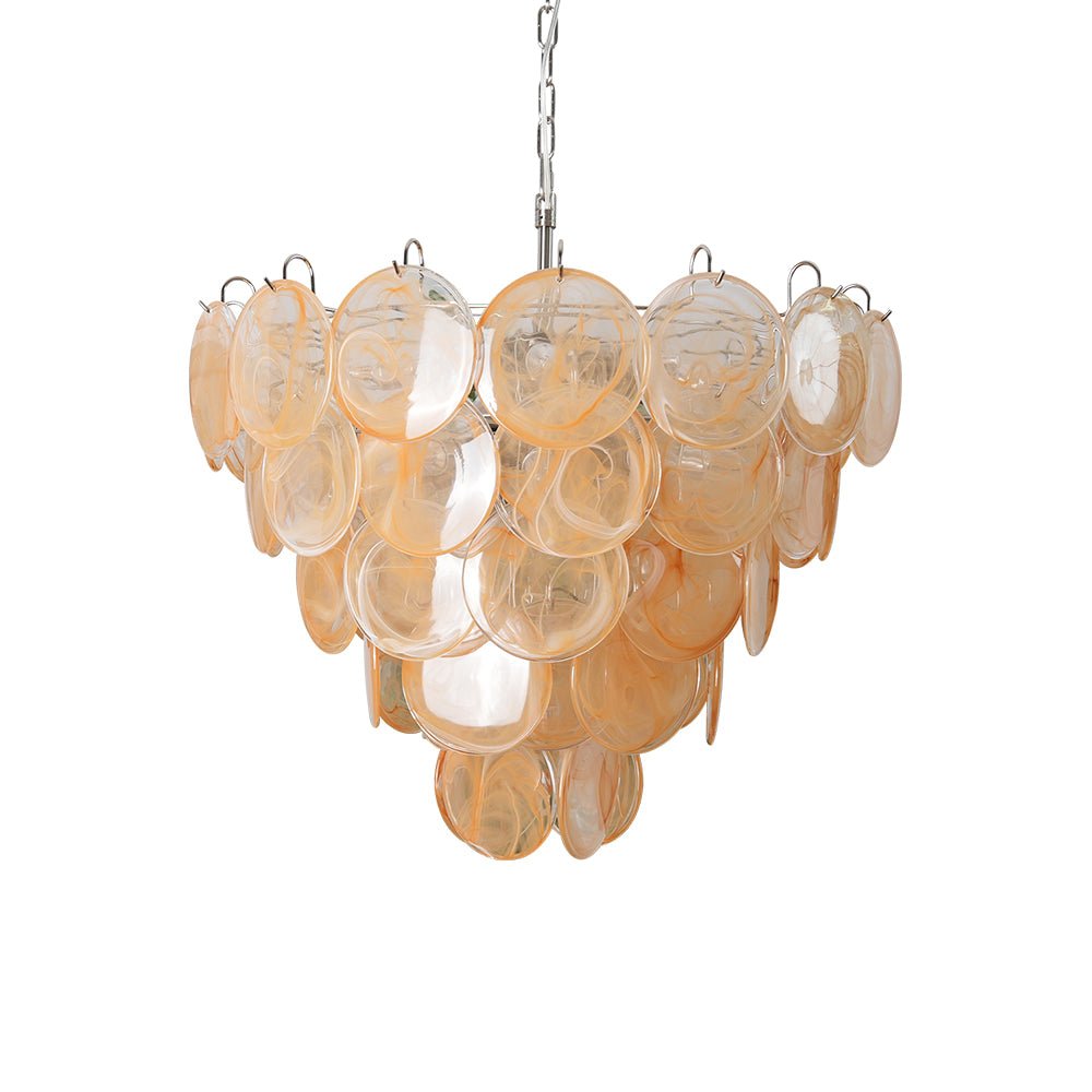 Orange Murano Disc Chandelier - YIOSI