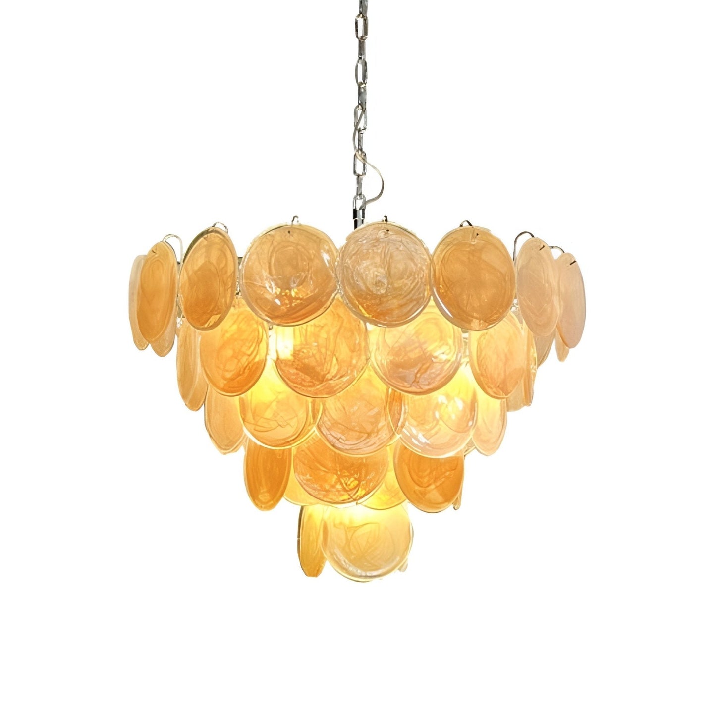 Orange Murano Disc Chandelier - YIOSI