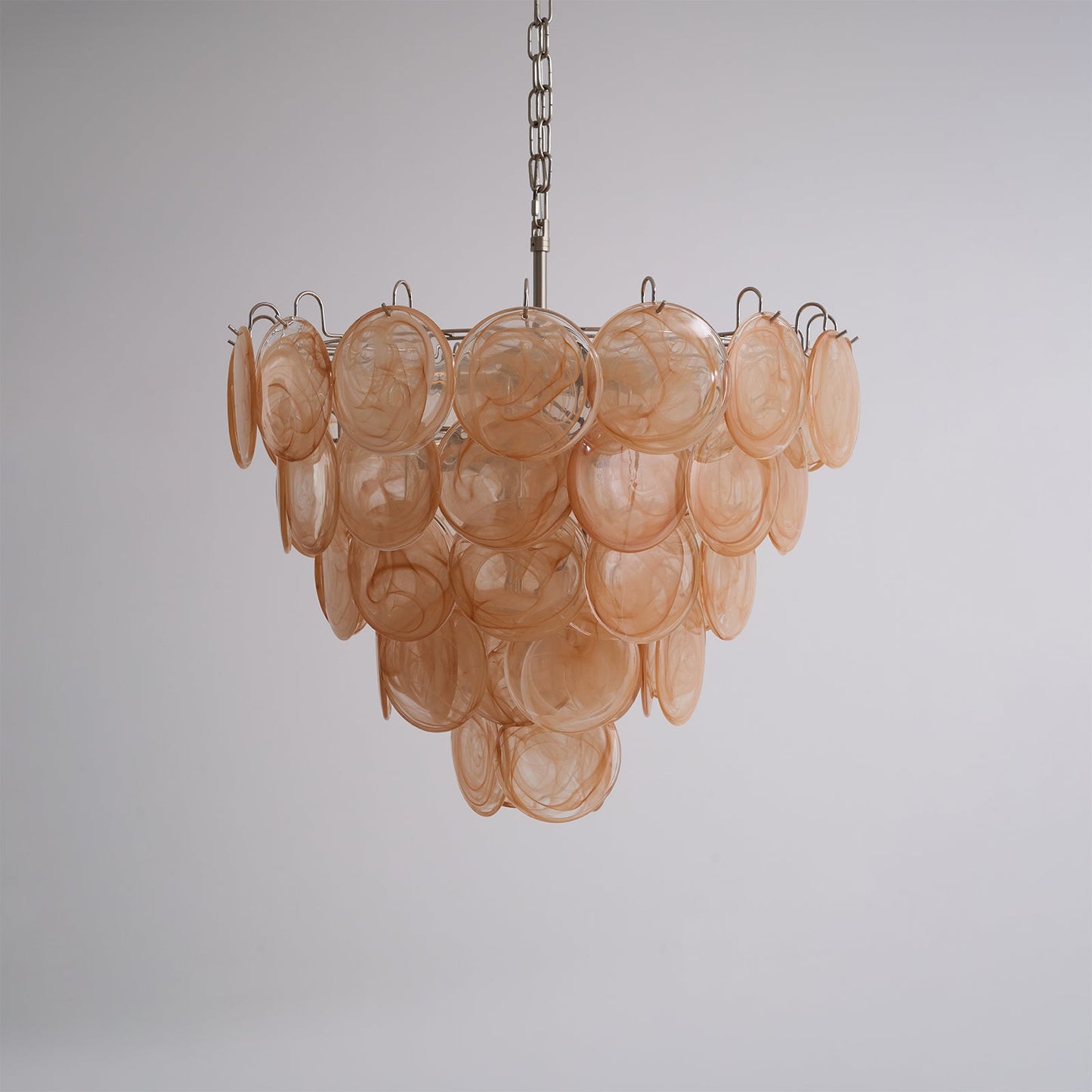 Orange Murano Disc Chandelier - YIOSI