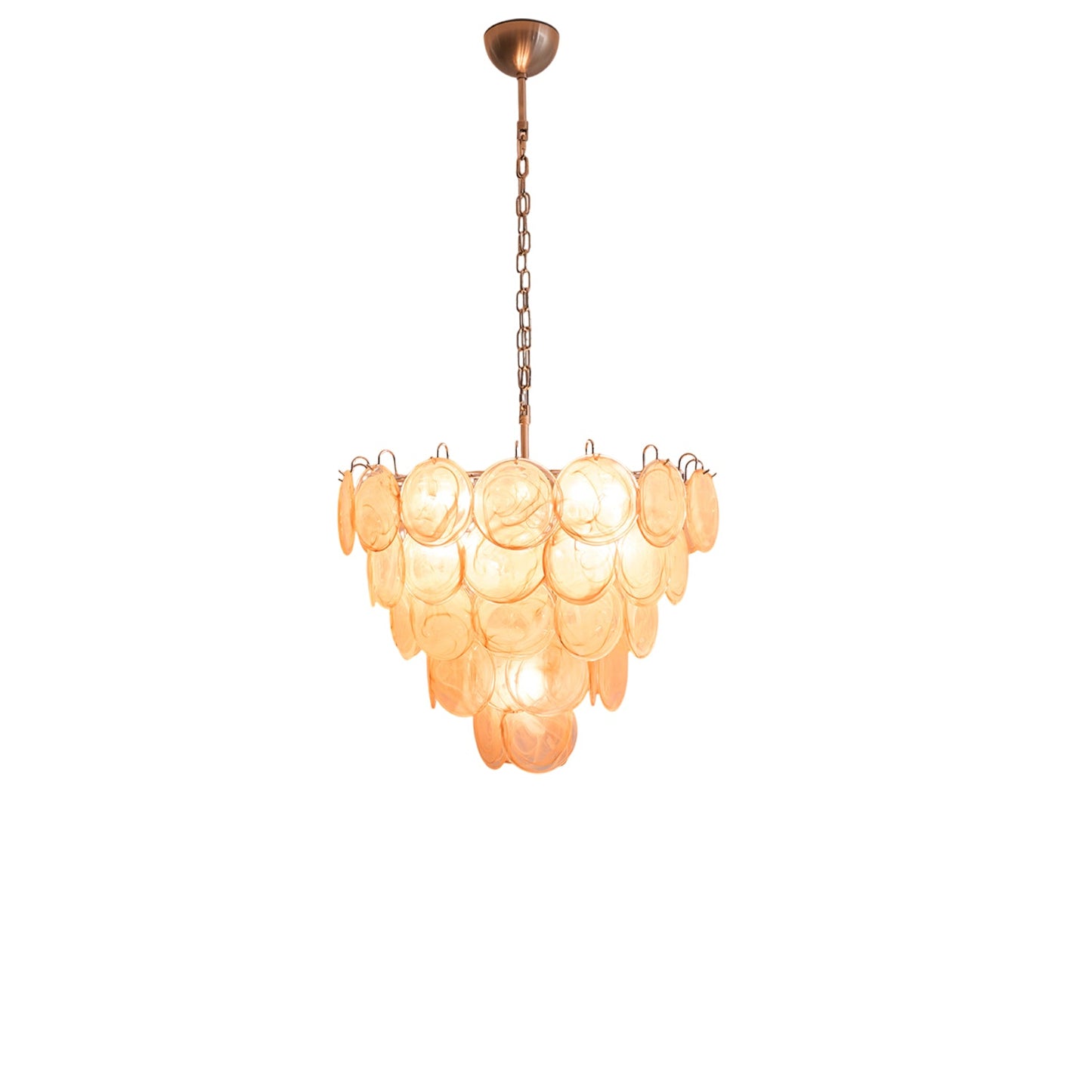 Orange Murano Disc Chandelier - YIOSI