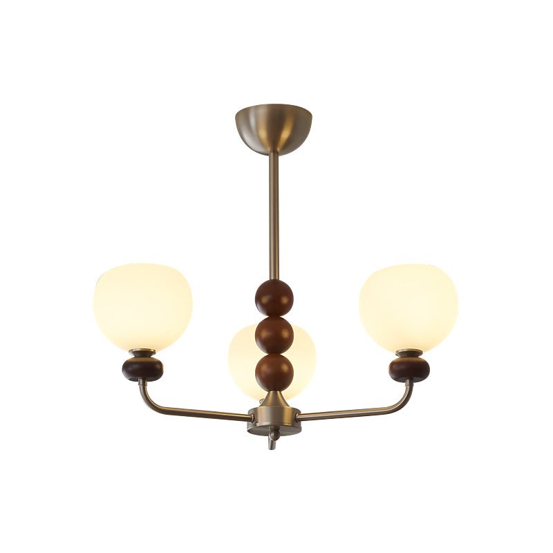 Orb Walnut Chandelier - YIOSI