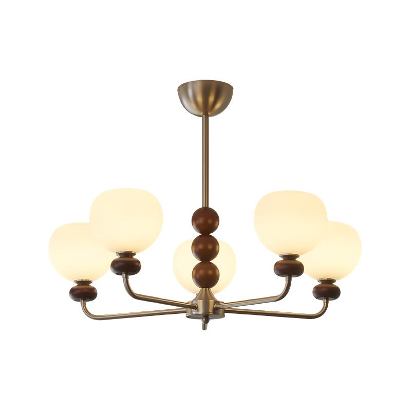 Orb Walnut Chandelier - YIOSI