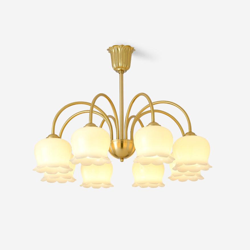 Orchids Brass Chandelier - YIOSI