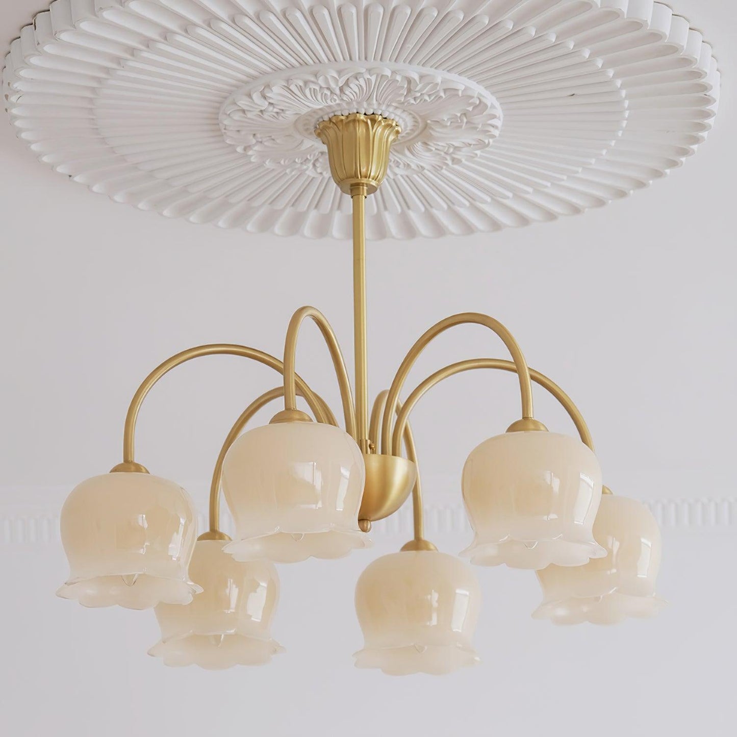 Orchids Brass Chandelier - YIOSI