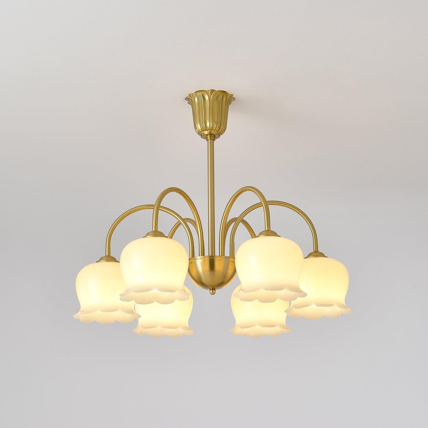 Orchids Brass Chandelier - YIOSI