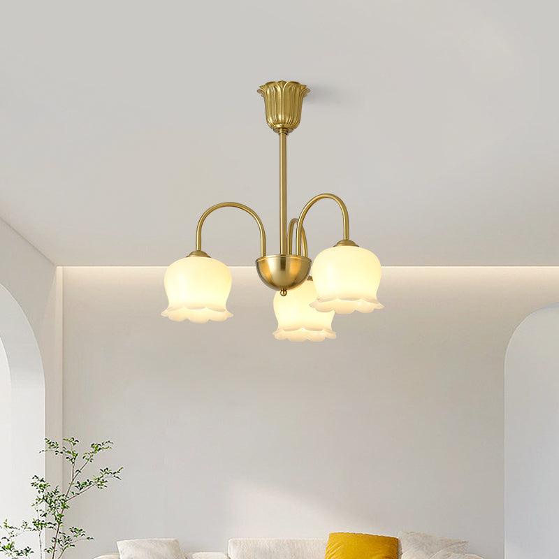 Orchids Brass Chandelier - YIOSI