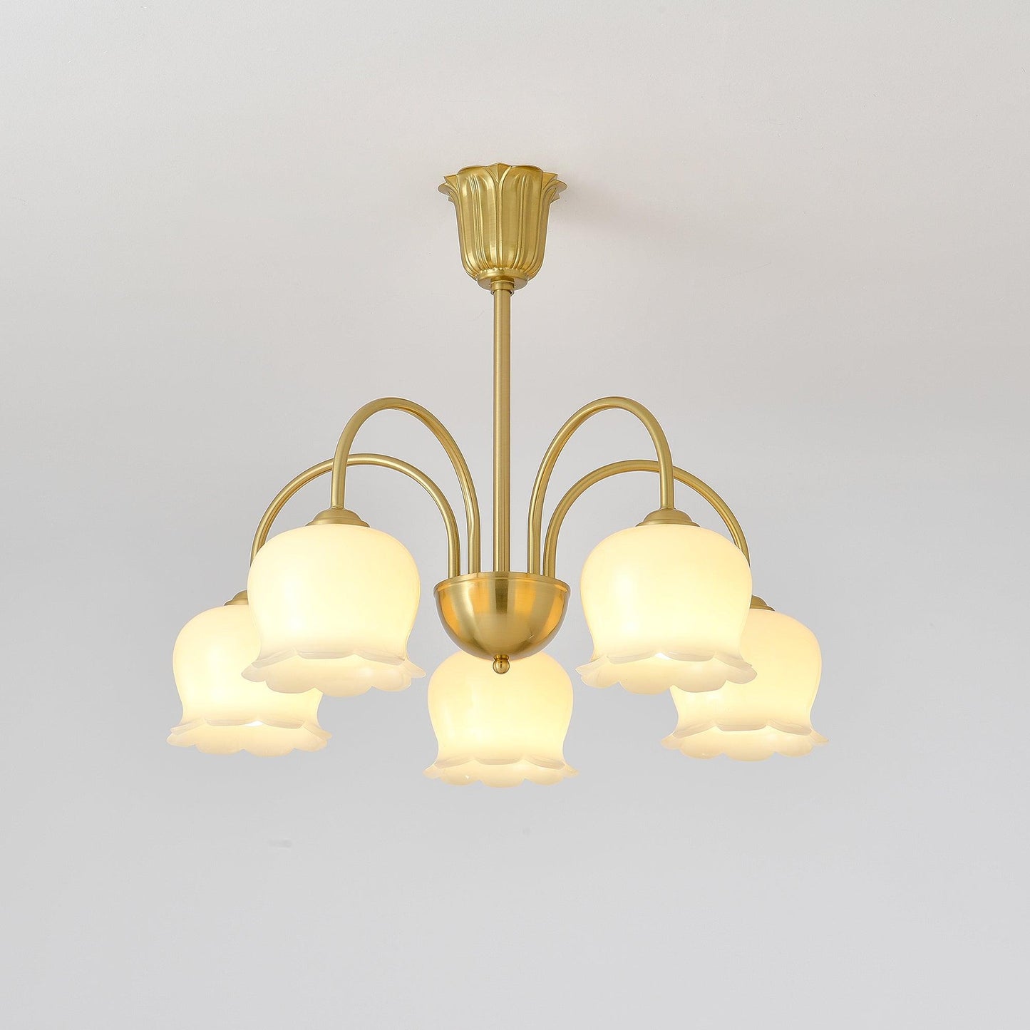 Orchids Brass Chandelier - YIOSI