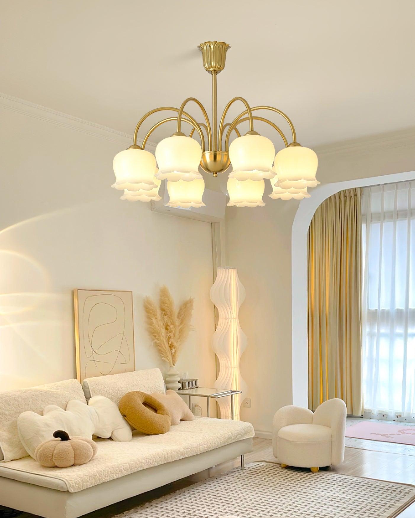 Orchids Brass Chandelier - YIOSI