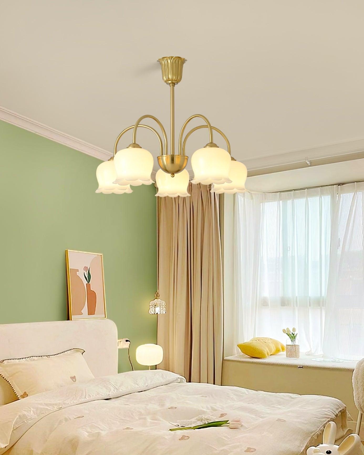 Orchids Brass Chandelier - YIOSI