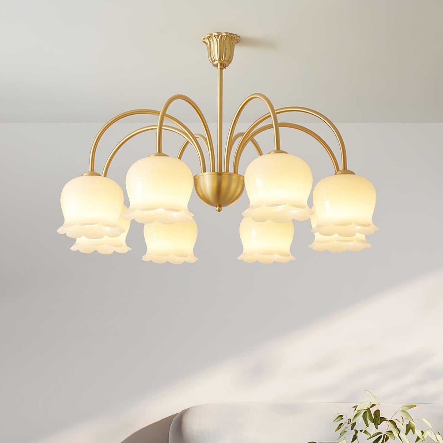 Orchids Brass Chandelier - YIOSI