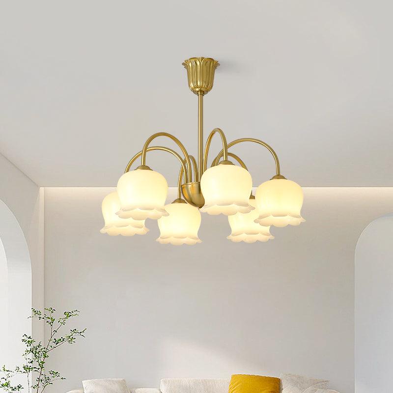 Orchids Brass Chandelier - YIOSI