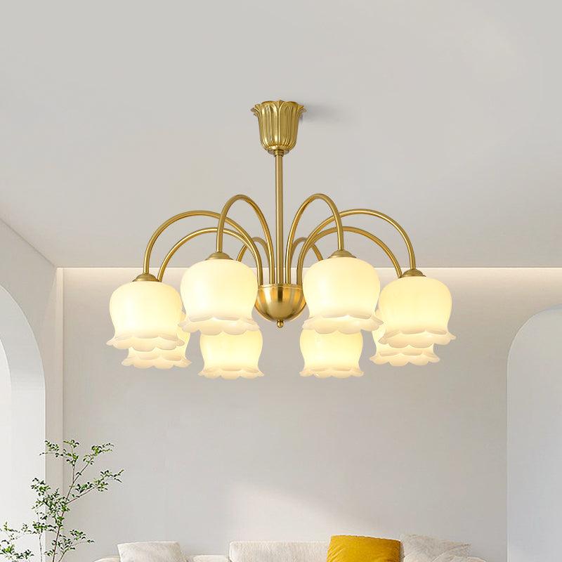 Orchids Brass Chandelier - YIOSI