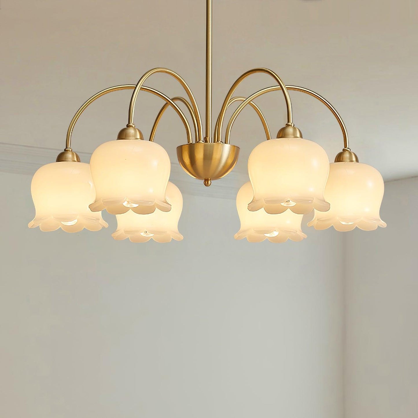 Orchids Brass Chandelier - YIOSI
