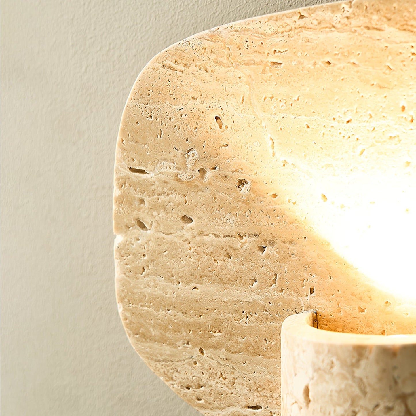 Organic Travertine Cylinder Wall Light - YIOSI