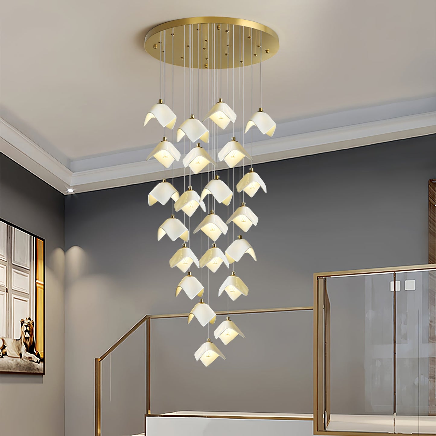 Orlani Cascade Stairs Chandelier - YIOSI