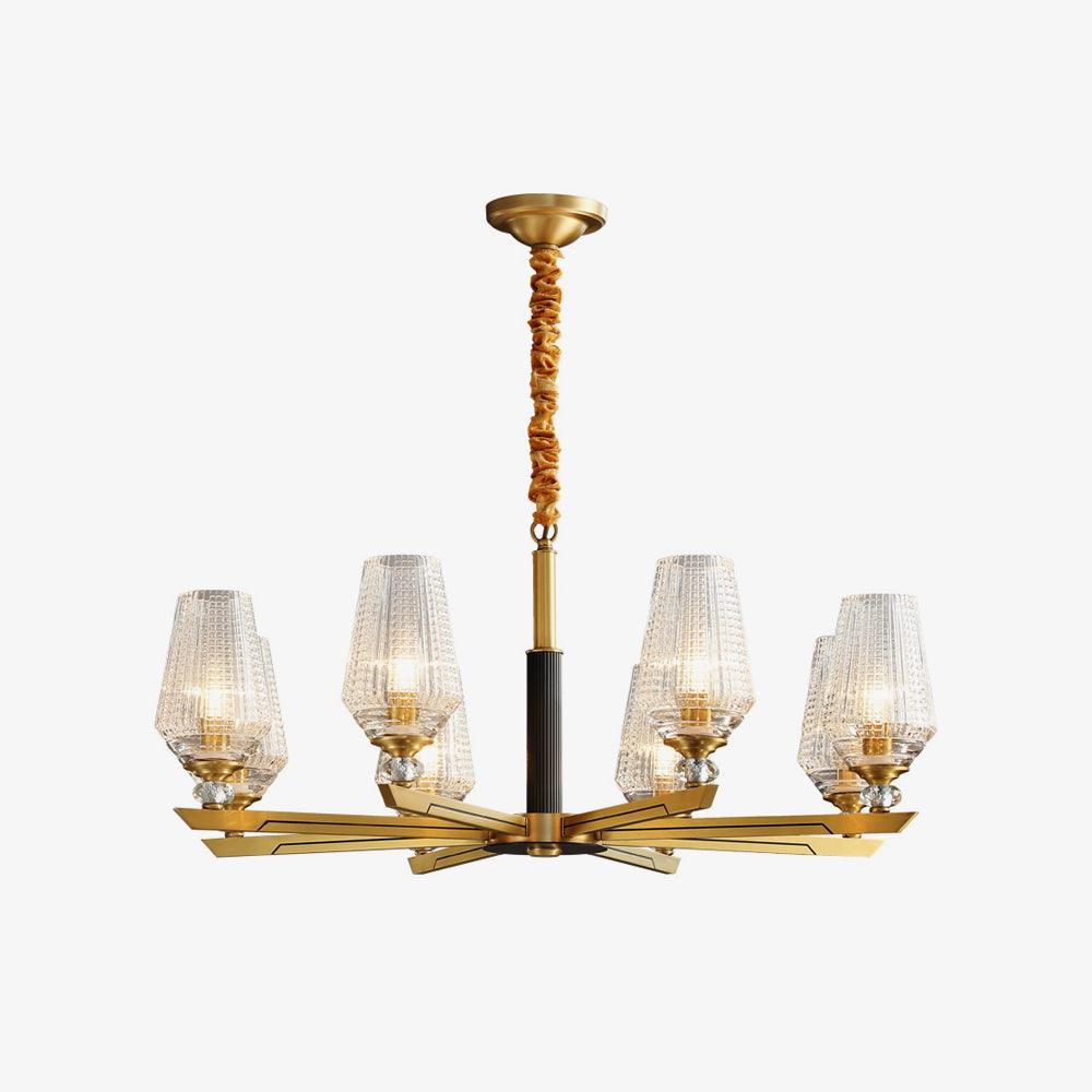 Orrefors Brass Chandelier - YIOSI