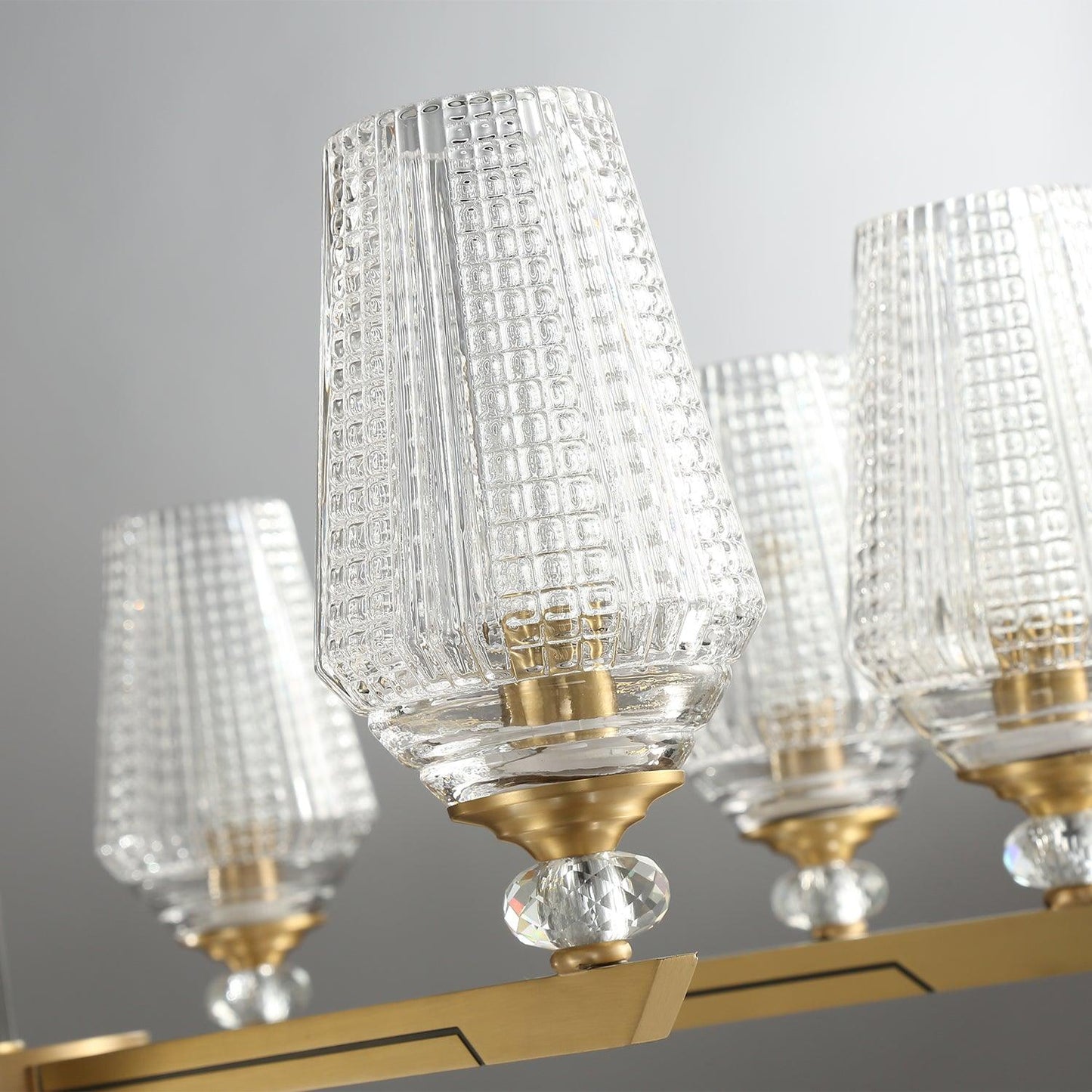 Orrefors Brass Chandelier - YIOSI