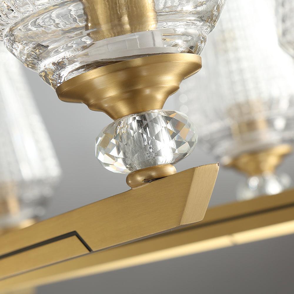Orrefors Brass Chandelier - YIOSI