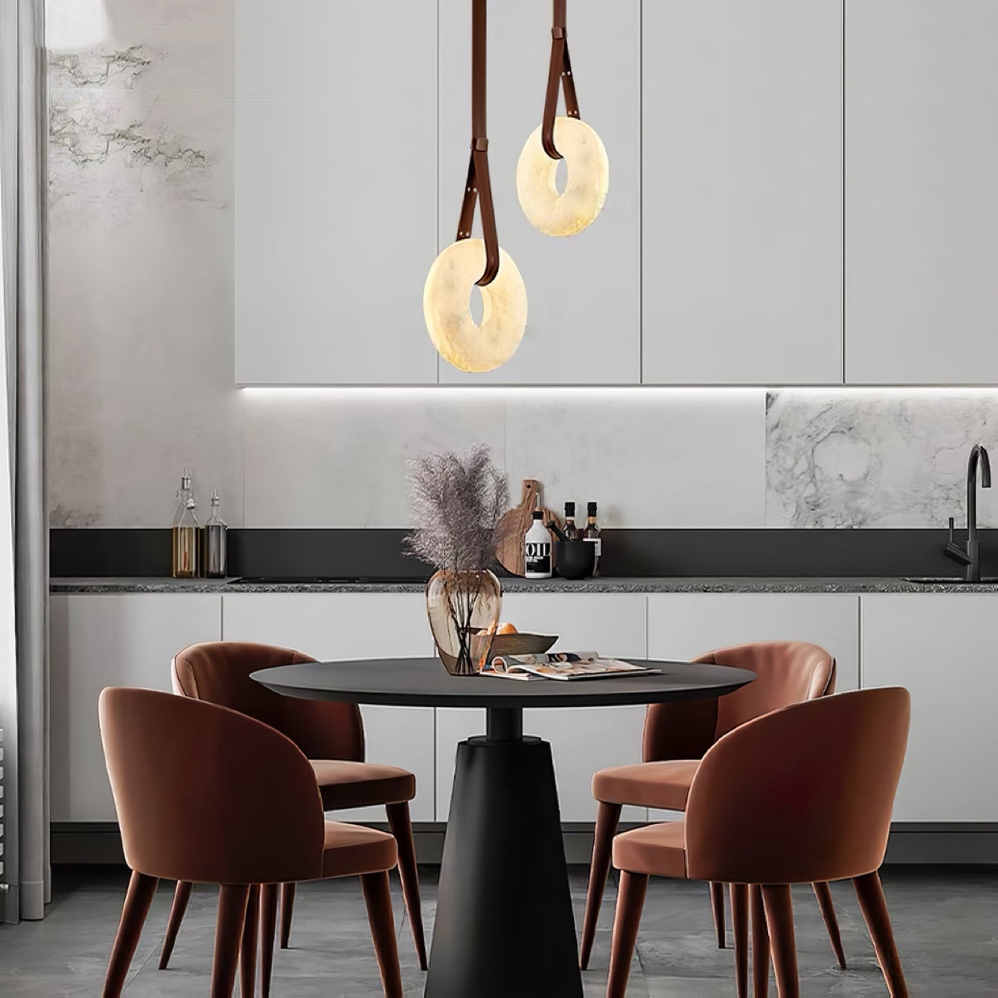 Vakkerlight Oslo Pendant Light A Alabaster Ring Ceiling Lamp