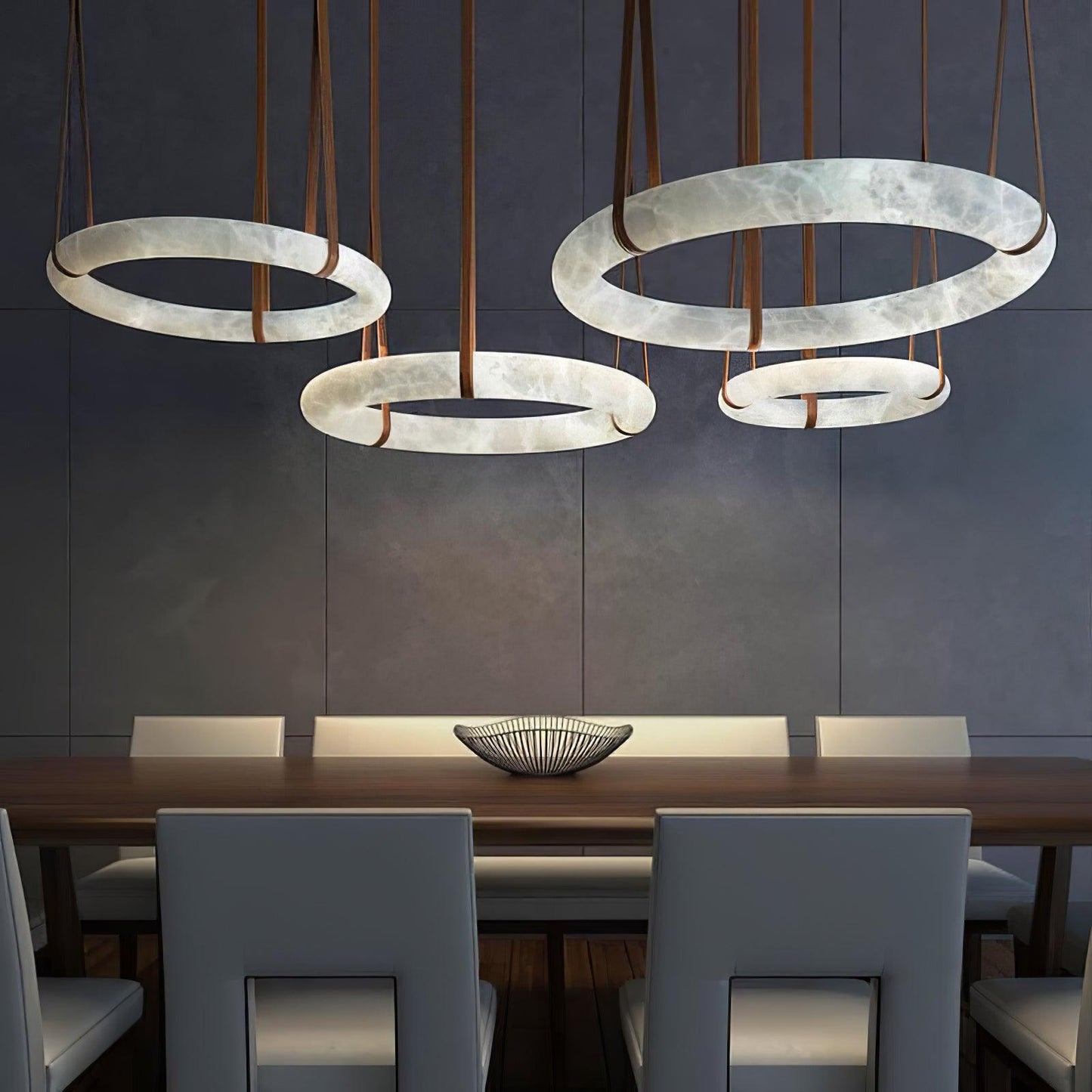 Vakkerlight Oslo Pendant Light B Alabaster Ring Ceiling Fixture