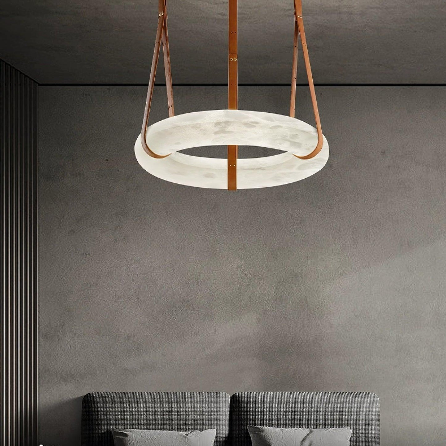 Vakkerlight Oslo Pendant Light B Alabaster Ring Ceiling Fixture