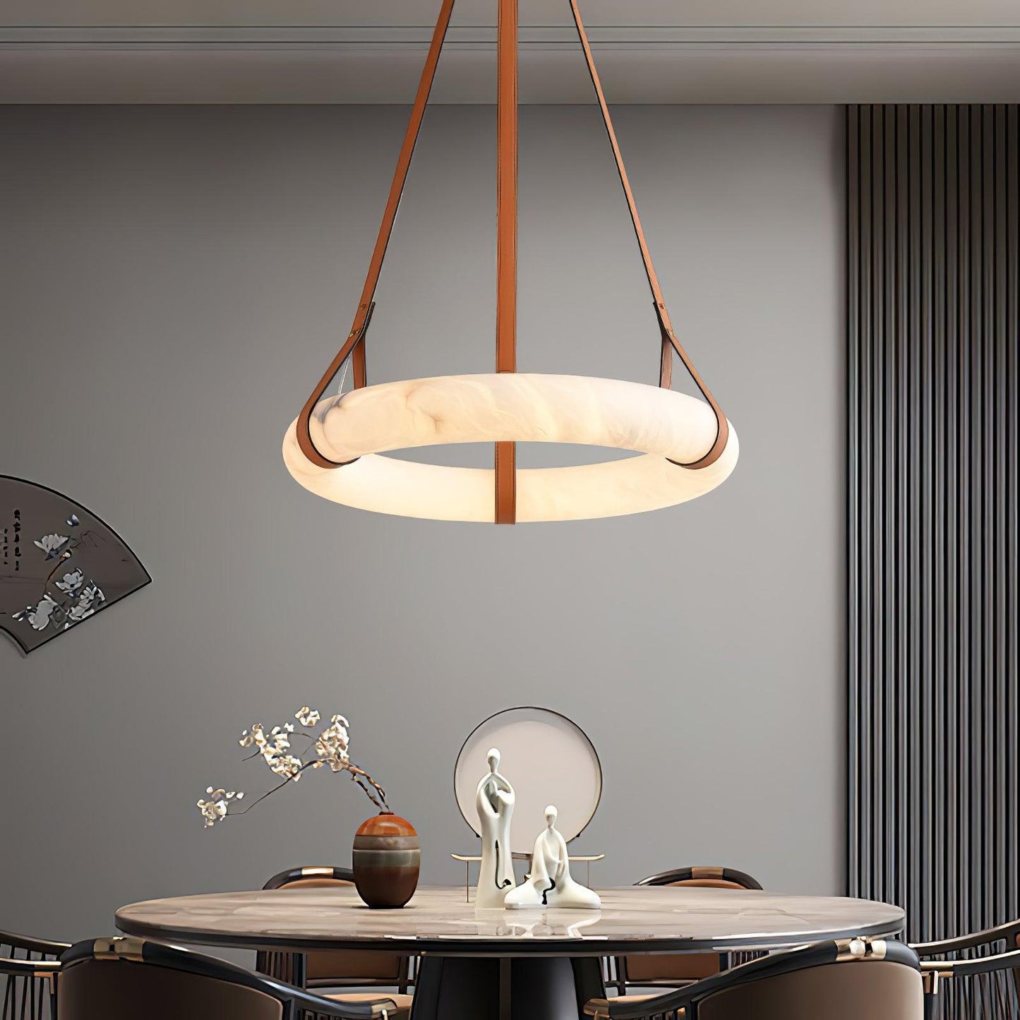 Vakkerlight Oslo Pendant Light B Alabaster Ring Ceiling Fixture
