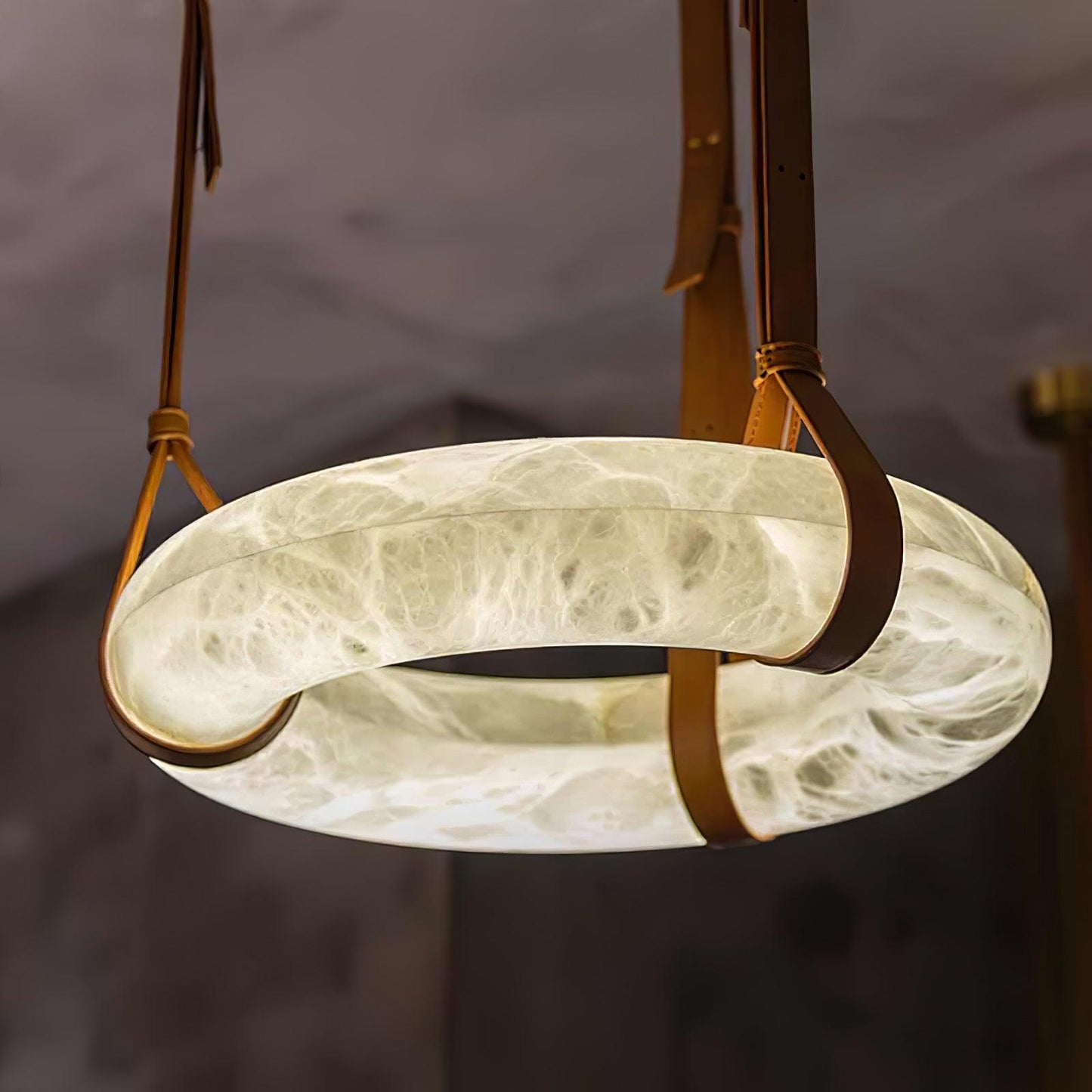 Vakkerlight Oslo Pendant Light B Alabaster Ring Ceiling Fixture