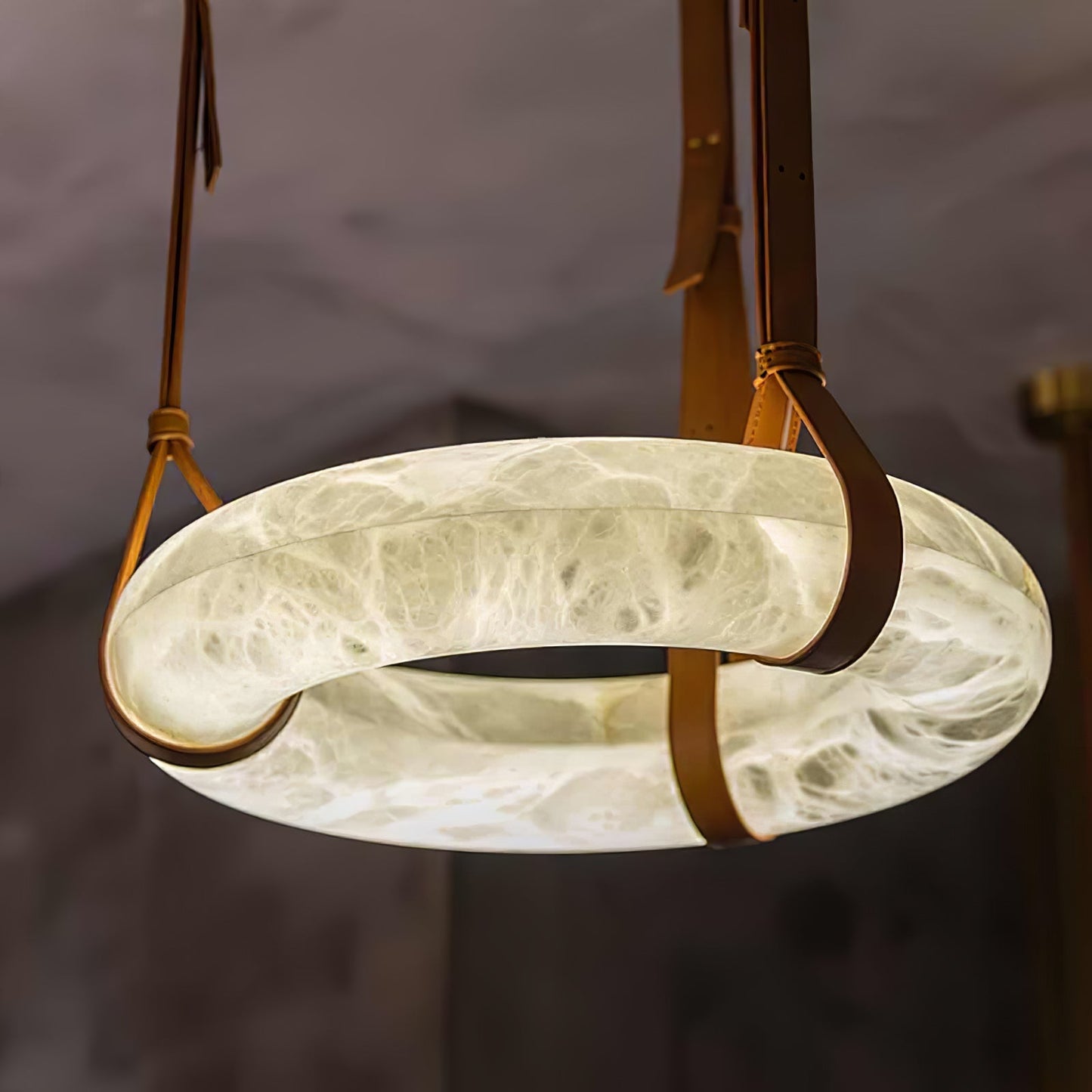 Vakkerlight Oslo Pendant Light B Alabaster Ring Ceiling Fixture