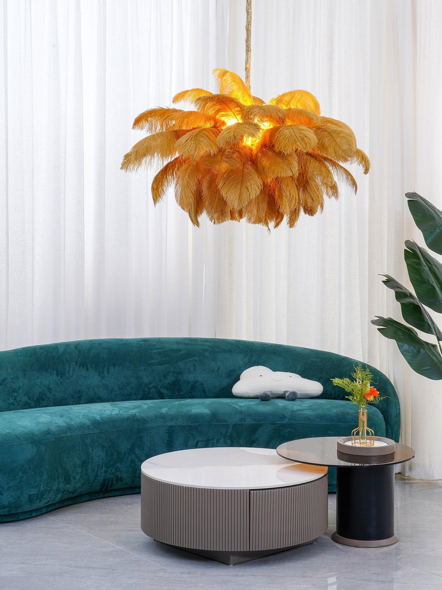 Ostrich Feather Chandeliers - YIOSI