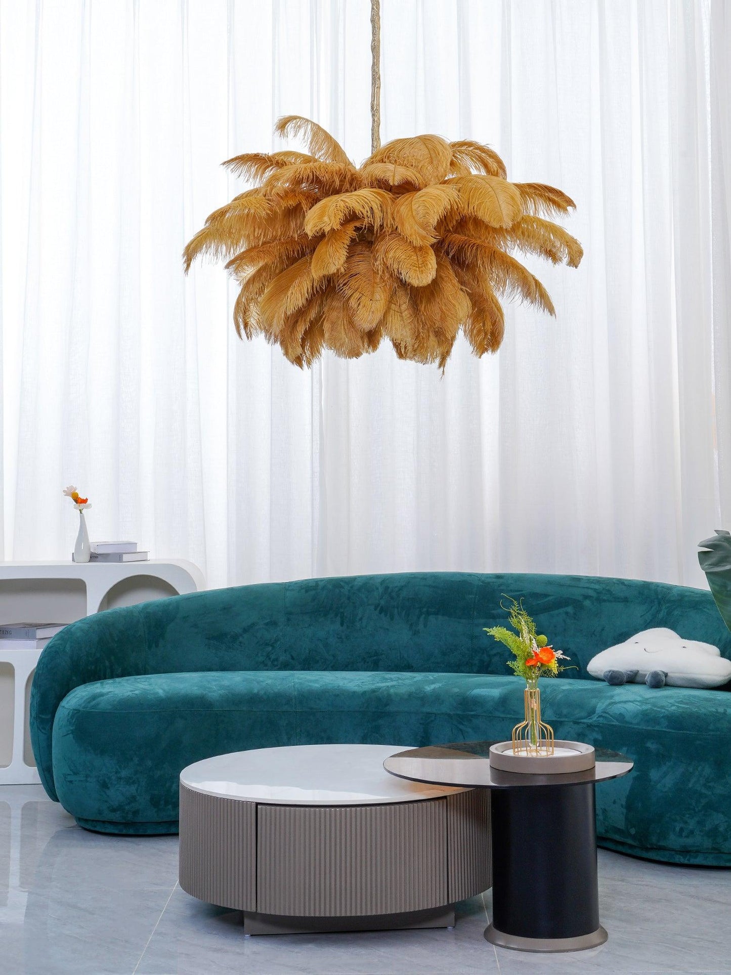 Ostrich Feather Chandeliers - YIOSI