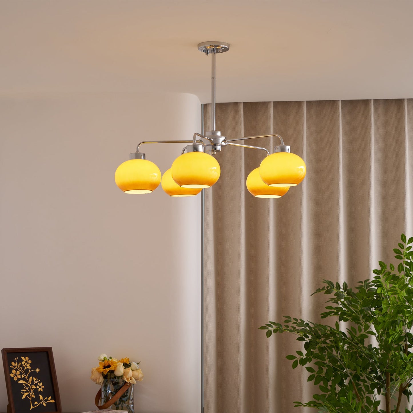 Oval Persimmon Chandelier - YIOSI
