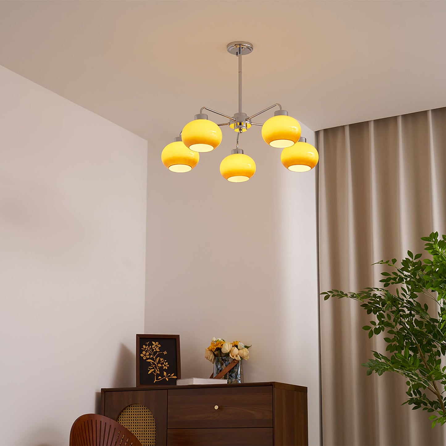 Oval Persimmon Chandelier - YIOSI