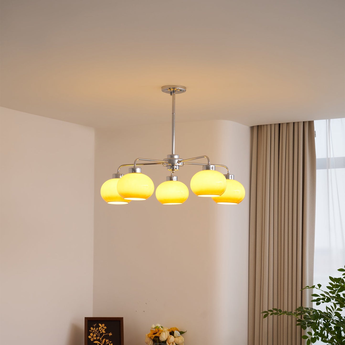 Oval Persimmon Chandelier - YIOSI
